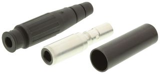 15.0020-21 - Banana Test Connector, Jack, Cable Mount, 100 A, 600 V, Silver Plated Contacts, Black - STAUBLI