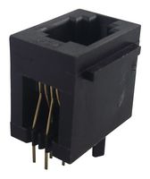 69253-001LF - Modular Connector, Modular Jack, 1 x 1 (Port), 4P4C, Cat3, Through Hole Mount - AMPHENOL COMMUNICATIONS SOLUTIONS