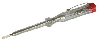 440007 - Voltage Mains Tester, Pocket Clip, 120 VAC - 250 VAC Rating, 3 mm Tip, 65 mm Blade - CK TOOLS