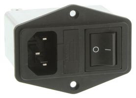 FN283-4-06 - Filtered IEC Power Entry Module, IEC C14, General Purpose, 4 A, 250 VAC, 2-Pole Switch - SCHAFFNER