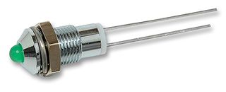 MC19020001 - LED Panel Mount Indicator, Green, 2.6 VDC, 6 mm, 45 mA, 27 mcd, Not Rated - MULTICOMP PRO