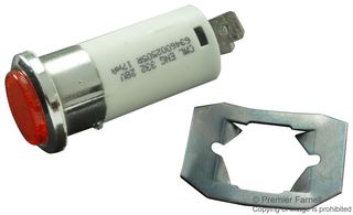 6346002505R - LED Panel Mount Indicator, Ultralite, Red, 28 VDC, 12.7 mm, 30 mA, Not Rated - CML INNOVATIVE TECHNOLOGIES