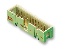 09 18 516 6324 - Pin Header, Straight, Wire-to-Board, 2.54 mm, 2 Rows, 16 Contacts, Through Hole, SEK 18 - HARTING