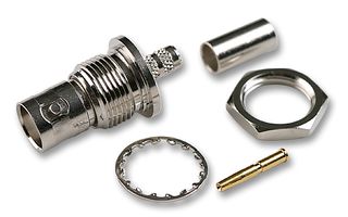 B6721E1-NT3G-5-50 - RF / Coaxial Connector, BNC Coaxial, Straight Bulkhead Jack, Crimp, 50 ohm - AMPHENOL RF
