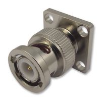 B1551A1-NT3G-50 - RF / Coaxial Connector, BNC Coaxial, Straight Flanged Plug, 50 ohm, Brass - AMPHENOL RF