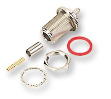 N6421A1-NT3G-1-50 - RF / Coaxial Connector, N Coaxial, Straight Bulkhead Jack, Crimp, 50 ohm - AMPHENOL RF