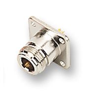 N6551A1-NT3G-50 - RF / Coaxial Connector, N Coaxial, Straight Flanged Jack, Solder, 50 ohm, Phosphor Bronze - AMPHENOL RF
