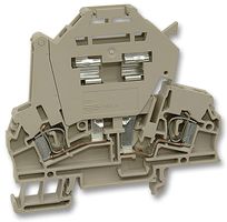 161640 ZSI2.5 - Fused Terminal Block, 2 Ways, 26AWG to 12AWG, 4 mm², Screw, 6.3 A, 500 V - WEIDMULLER