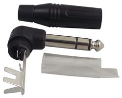 ACPS-RB - Phone Audio Connector, 3 Contacts, Plug, 6.35 mm, Cable Mount, Nickel Plated Contacts, Metal Body - AMPHENOL SINE/TUCHEL