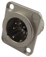 NC5MD-LX - XLR Connector, 5 Contacts, Plug, Panel Mount, Silver Plated Contacts, Metal Body, DLX - NEUTRIK