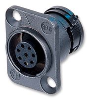 ORP8F - Circular Connector, Neutricon Series, Panel Mount Receptacle, 8 Contacts, Solder Socket - NEUTRIK