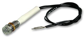 L104100NAC - Neon Indicator, Chrome Bezel, 250 V, Wire Leaded, Transparent, 6.3 mm, Round with Flat Top, 20 mA - ARCOLECTRIC (BULGIN LIMITED)