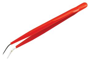 DT000055 - Tweezer, General Purpose, Bent, Pointed, PVC, Carbon Steel Tip, 150 mm - MULTICOMP PRO