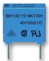 B81123C1222M189 - Safety Capacitor, Metallized PP, Radial Box - 2 Pin, 2200 pF, ± 20%, Y1, Through Hole - EPCOS