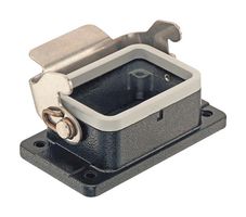 09370061301 - Heavy Duty Connector, Base, Bulkhead Mount, Aluminium Body, 1 Lever, 6B - HARTING