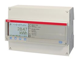 A43 111-100 - Energy Meter, Modular, DIN Rail, Three Phase, 80 A, 57.7 to 500 Vac, Class B, Pulse Output - ABB