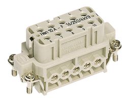 09200102814 - Heavy Duty Connector, Han A, Insert, 10 Contacts, 10A, Receptacle, Screw Socket - HARTING