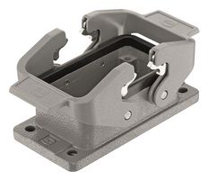 09300101301 - Heavy Duty Connector, Base, Bulkhead Mount, Aluminium Body, 2 Lever, 10B - HARTING