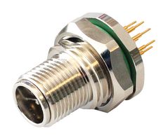 PXMBNI12RPM08XPCM16 - Sensor Connector, Buccaneer M12 X Coding Series, M12, Male, 8 Positions, Solder Pin - BULGIN LIMITED