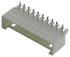53426-1010 - Pin Header, Wire-to-Board, 2.5 mm, 1 Rows, 10 Contacts, Through Hole Right Angle, Mini-Lock 53426 - MOLEX