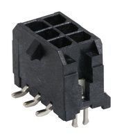 43045-0615 - Pin Header, Power, 3 mm, 2 Rows, 6 Contacts, Surface Mount Straight, Micro-Fit 3.0 43045 - MOLEX