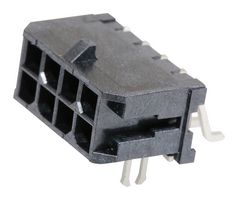 43045-0806 - Pin Header, Power, 3 mm, 2 Rows, 8 Contacts, Surface Mount Right Angle, Micro-Fit 3.0 43045 - MOLEX