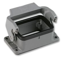 0930 006 0301 - Heavy Duty Connector, Low Profile, Base, Bulkhead Mount, Aluminium Body, 1 Lever, 6B - HARTING