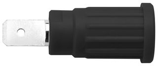 SEPB 7090 NI / SW - Banana Test Connector, Jack, Panel Mount, 24 A, 1 kV, Nickel Plated Contacts, Black - SCHUTZINGER