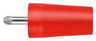 SURB 2112 NI / RT - Banana Test Connector, Plug, Cable Mount, 32 A, 1 kV, Nickel Plated Contacts, Red - SCHUTZINGER