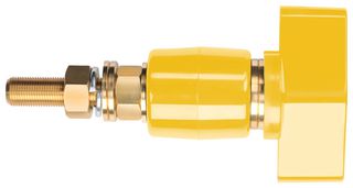 POL 201 L / GE - Binding Post, 200 A, 1 kV, Panel Mount, Yellow - SCHUTZINGER