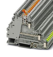 UT 4-PE/L/MT - DIN Rail Mount Terminal Block, 5 Ways, 26 AWG, 10 AWG, 4 mm², Screw, 28 A - PHOENIX CONTACT