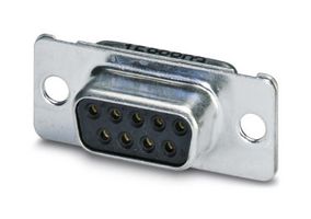 VS-09-BU-DSUB-EG - D Sub Connector, Standard, Receptacle, 9 Contacts, DE, Solder Cup - PHOENIX CONTACT