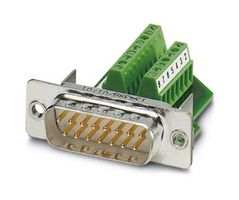 VS-15-ST-DSUB/16-MPT-0,5 - D SUB CONN, PLUG, 15WAY, SCREW - PHOENIX CONTACT