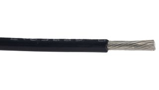 67025 BK033 - Wire, MPPE, Black, 0.25 mm², 328 ft, 100 m - ALPHA WIRE