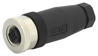 T4110401051-000 - Sensor Connector, PG7/4-6mm, M12, Female, 5 Positions, Screw Socket, Straight Cable Mount - TE CONNECTIVITY