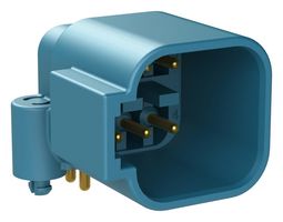 ATF13-6P2-BM01BLU - Automotive Connector, Board Lock AT Series, Right Angle Receptacle, 6 Contacts, PCB Pin - AMPHENOL SINE/TUCHEL