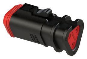 AT06-3S-OMBLK - Automotive Connector Housing, AT, Plug, 3 Ways - AMPHENOL SINE/TUCHEL