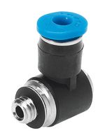 QSMLV-M5-3-I - Pneumatic Fitting, Push-In L-Fitting, M5, 14 bar, 3 mm, PBT (Polybutylene Terephthalate), QSMLV - FESTO