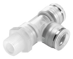 NPQP-LQ-R38-Q12-FD-P10 - Pneumatic Fitting, Push-In L-Fitting, R3/8, 10 bar, 12 mm, PP (Polypropylene), NPQP - FESTO