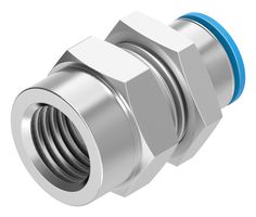 QSSF-1/8-8-B - Pneumatic Fitting, Push-In Bulkhead Fitting, G1/8, 6 bar, 8 mm, Brass, QSSF - FESTO