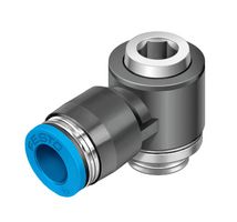 QSLV-G3/8-12-I - Pneumatic Fitting, Push-In L-Fitting, G3/8, 14 bar, 12 mm, PBT (Polybutylene Terephthalate), QSLV - FESTO
