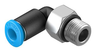 QSML-M7-4 - Pneumatic Fitting, Push-In L-Fitting, M7, 14 bar, 4 mm, PBT (Polybutylene Terephthalate), QSML - FESTO