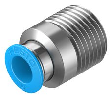 QS-1/2-10-I - Pneumatic Fitting, Push-In Fitting, R1/2, 14 bar, 10 mm, Brass, QS - FESTO