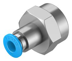 QSF-3/8-6-B - Pneumatic Fitting, Push-In Fitting, G3/8, 14 bar, 6 mm, Brass, QSF - FESTO