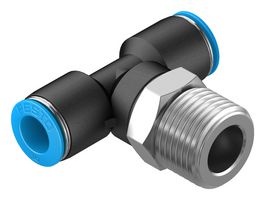 QST-1/2-10 - Pneumatic Fitting, Push-In T-Fitting, R1/2, 14 bar, 10 mm, PBT (Polybutylene Terephthalate), QST - FESTO