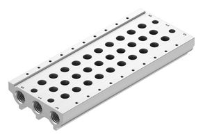 VABM-L1-10S-G18-10 - Manifold Rail, 10 Outlet, G1/8, VABM Series, VUVG-S10 Solenoid/M5/M7 In-Line Valves - FESTO