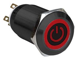 MPI005OTELARD12 - Vandal Resistant Switch, MPI005, 19 mm, SPDT, Latching, Round - BULGIN LIMITED
