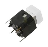 CFPB-1CC-4W1 - Pushbutton Switch, CFPB, SPST, Off-(On), Square, White - NIDEC COPAL ELECTRONICS