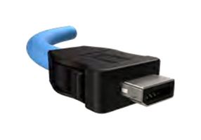 ND9ACA2B0A - Ethernet Cable, Cat6a, IX Type A Plug to Free End, 2 m, 6.6 ft - AMPHENOL COMMUNICATIONS SOLUTIONS