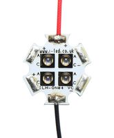 ILH-IW04-94SL-SC211-WIR200. - IR Emitter Module, 4 Chip, 940 nm, ± 75° (150°), 5360 mW/Sr, 200 mm Red & Black, Star PCB - INTELLIGENT LED SOLUTIONS